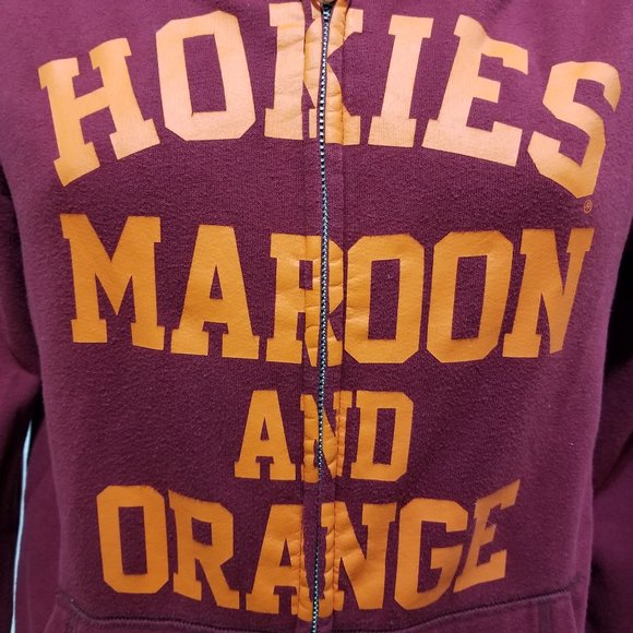 Victoria's Secret PINK hoodie Large Virginia Tech graphic collegiate zip up VT - Picture 6 of 16